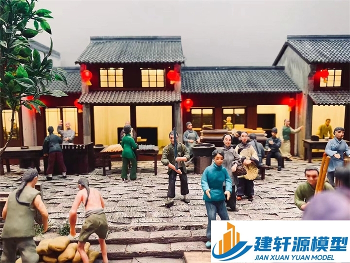 岳阳楼香市微缩模型